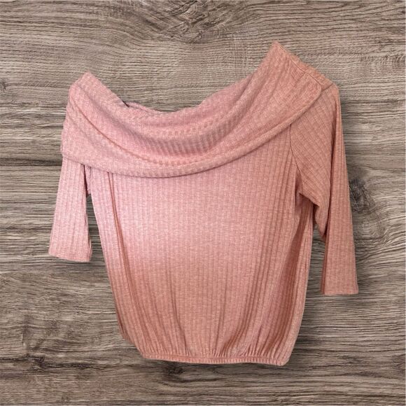 NWT Lane Bryant One Shoulder Ribbed Knit Top‎ Size 18/20 Banded Hem Honey Ginger - Picture 3 of 14